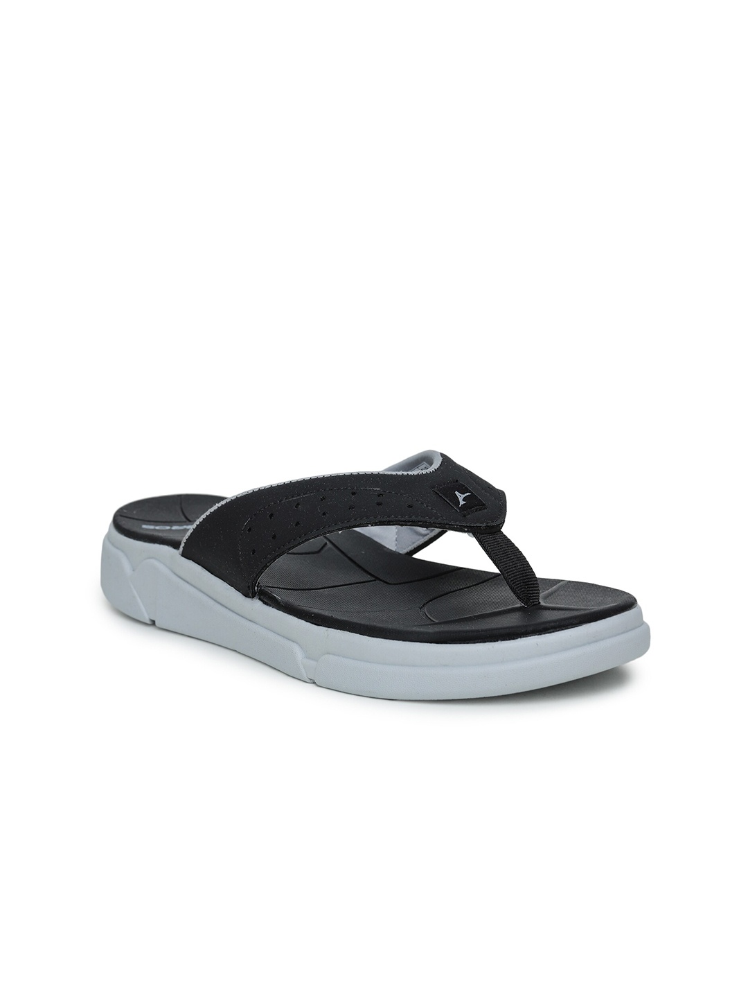 

ABROS Men Black & Grey Thong Flip-Flops