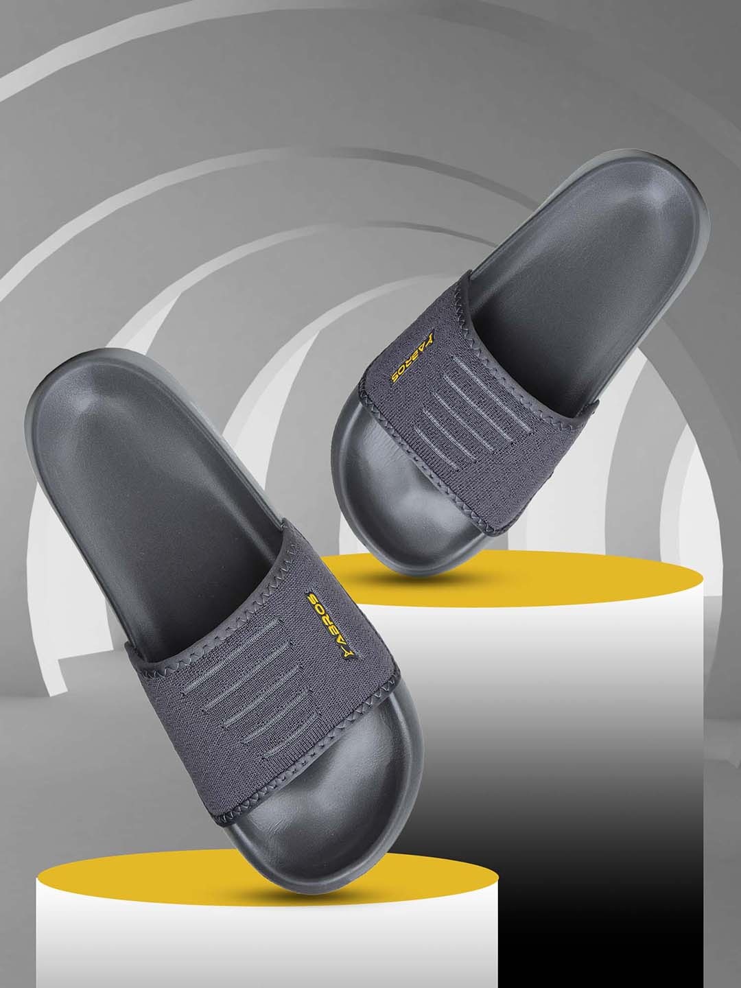 

ABROS Men Grey Sliders