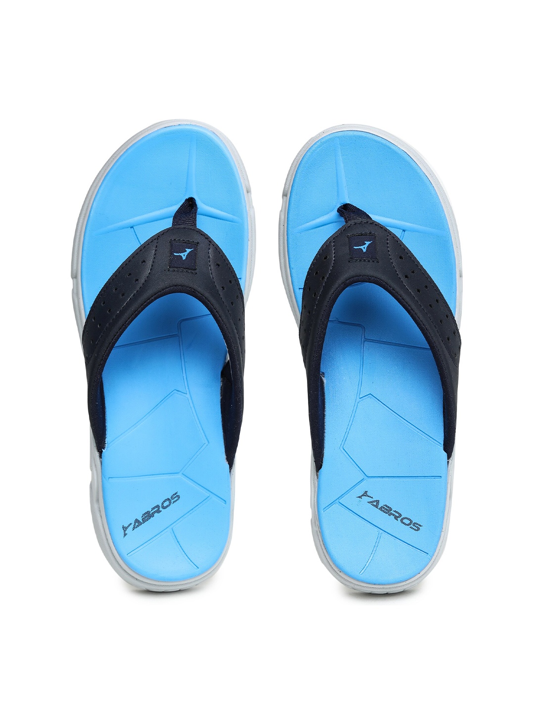 

ABROS Men Blue & Black Room Slippers