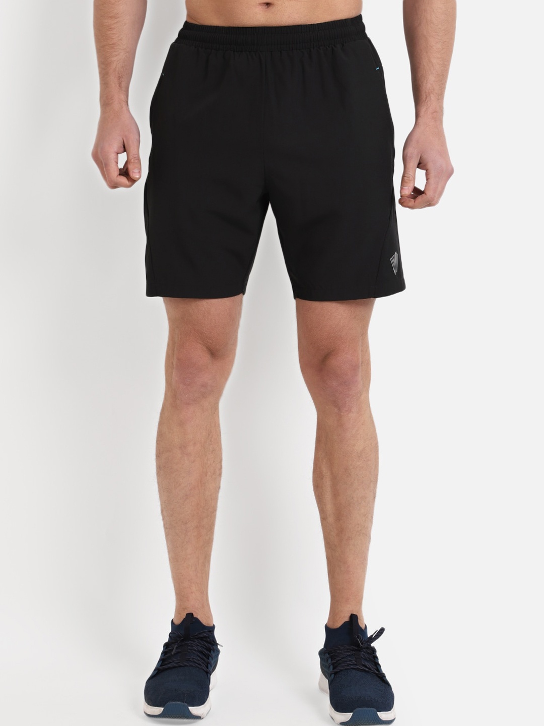 

VEGA Men Black Solid Slim Fit Running Shorts