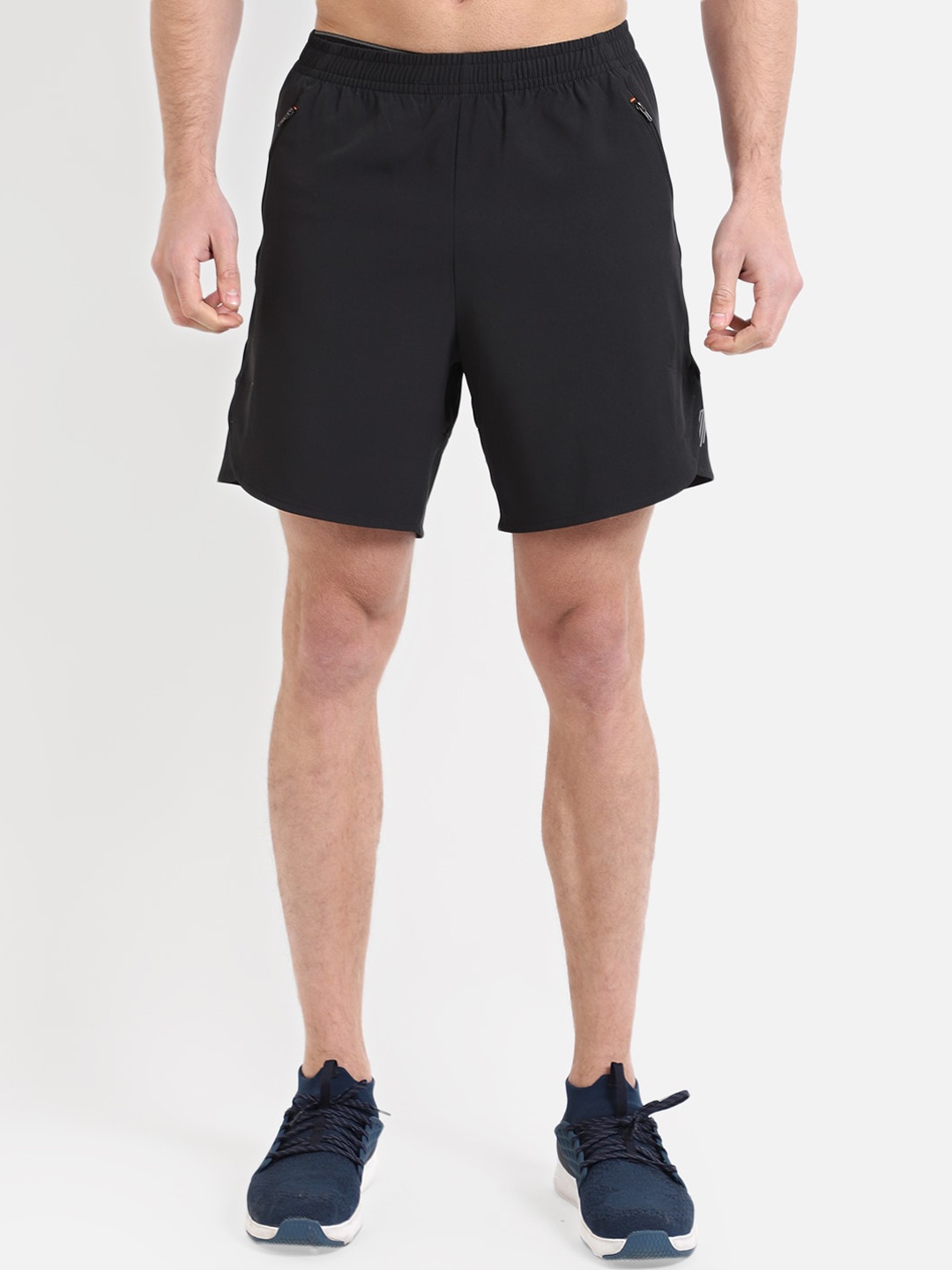 

VEGA Men Black Regular Fit Rapid-Dry Running Sports Shorts