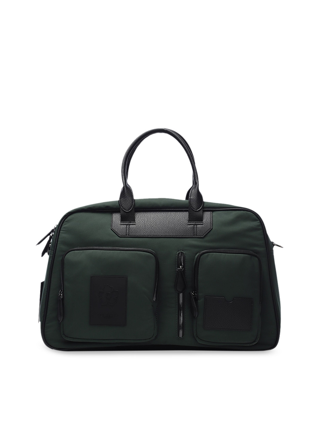 

Ted Baker Men Green Solid Leather Duffel Bag