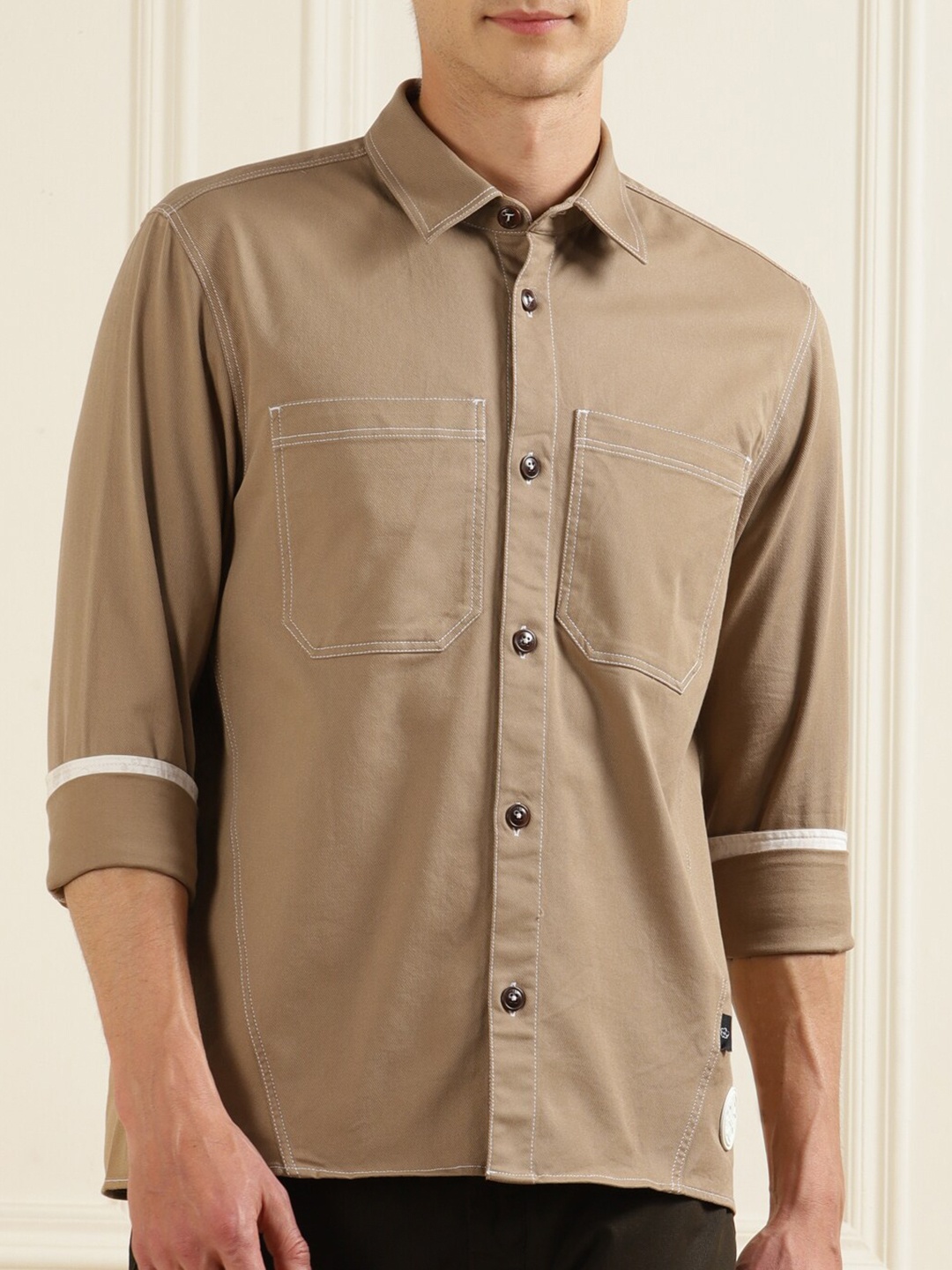 

Ted Baker Men Brown Classic Regular Fit Cotton Casual Shirt