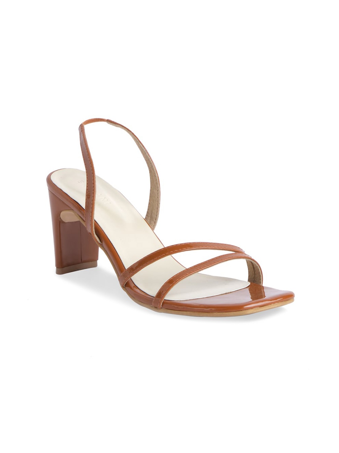 

ERIDANI Tan Block Sandals