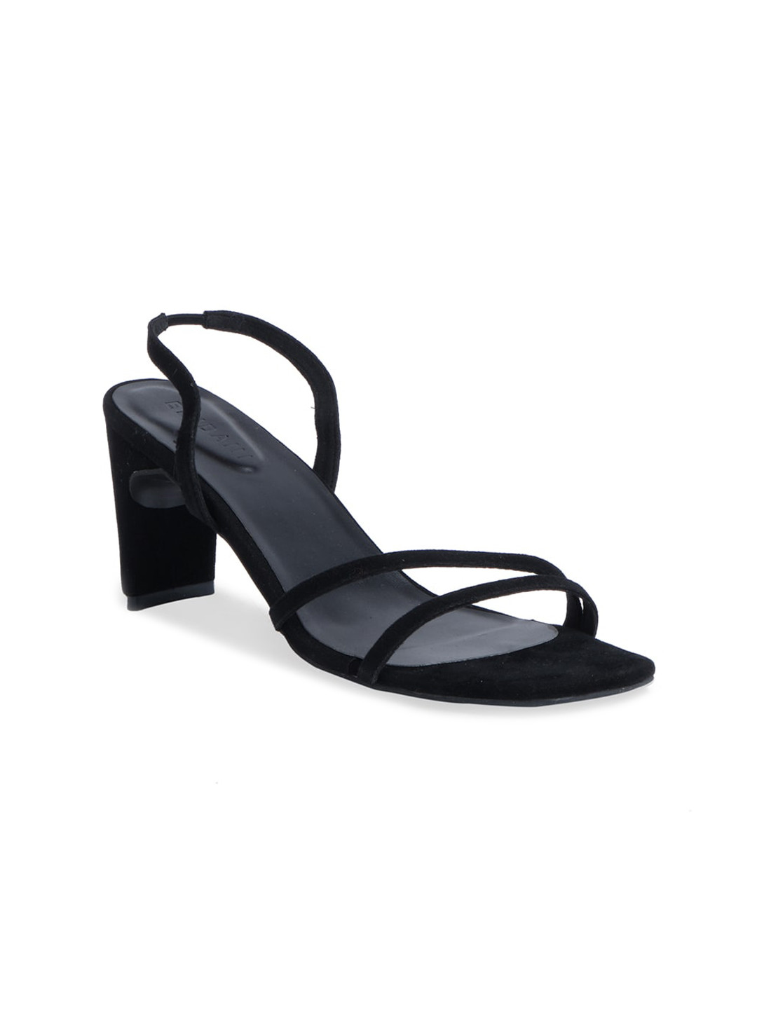 

ERIDANI Black Solid Block Heels