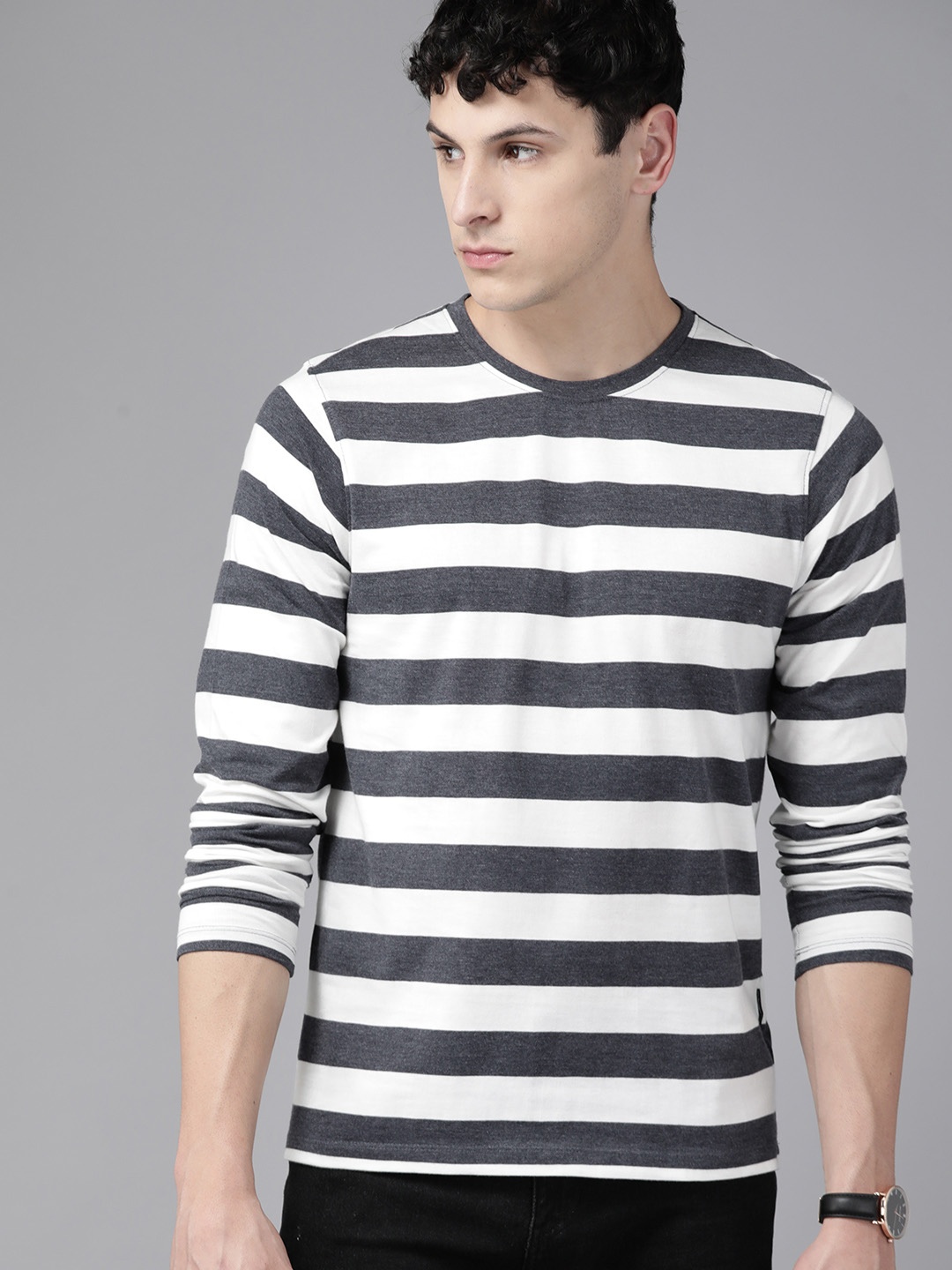 

The Roadster Lifestyle Co. Striped T-shirt, White