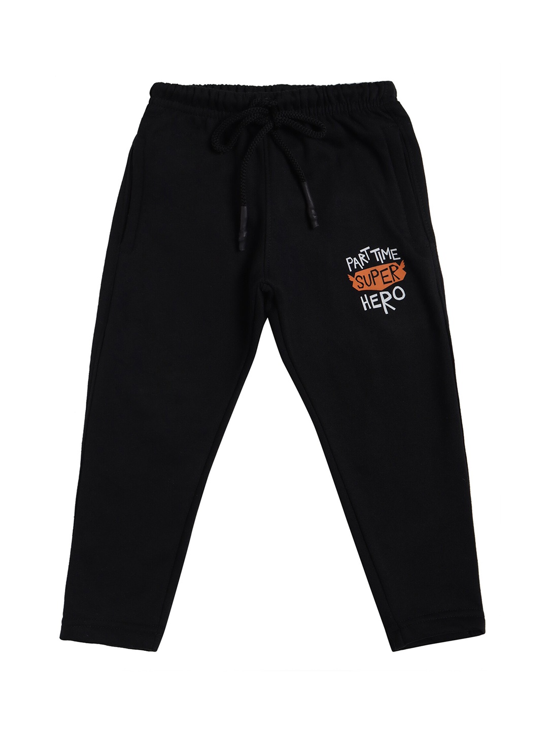 

DYCA Boys Black Solid Cotton Regular Fit Track Pant