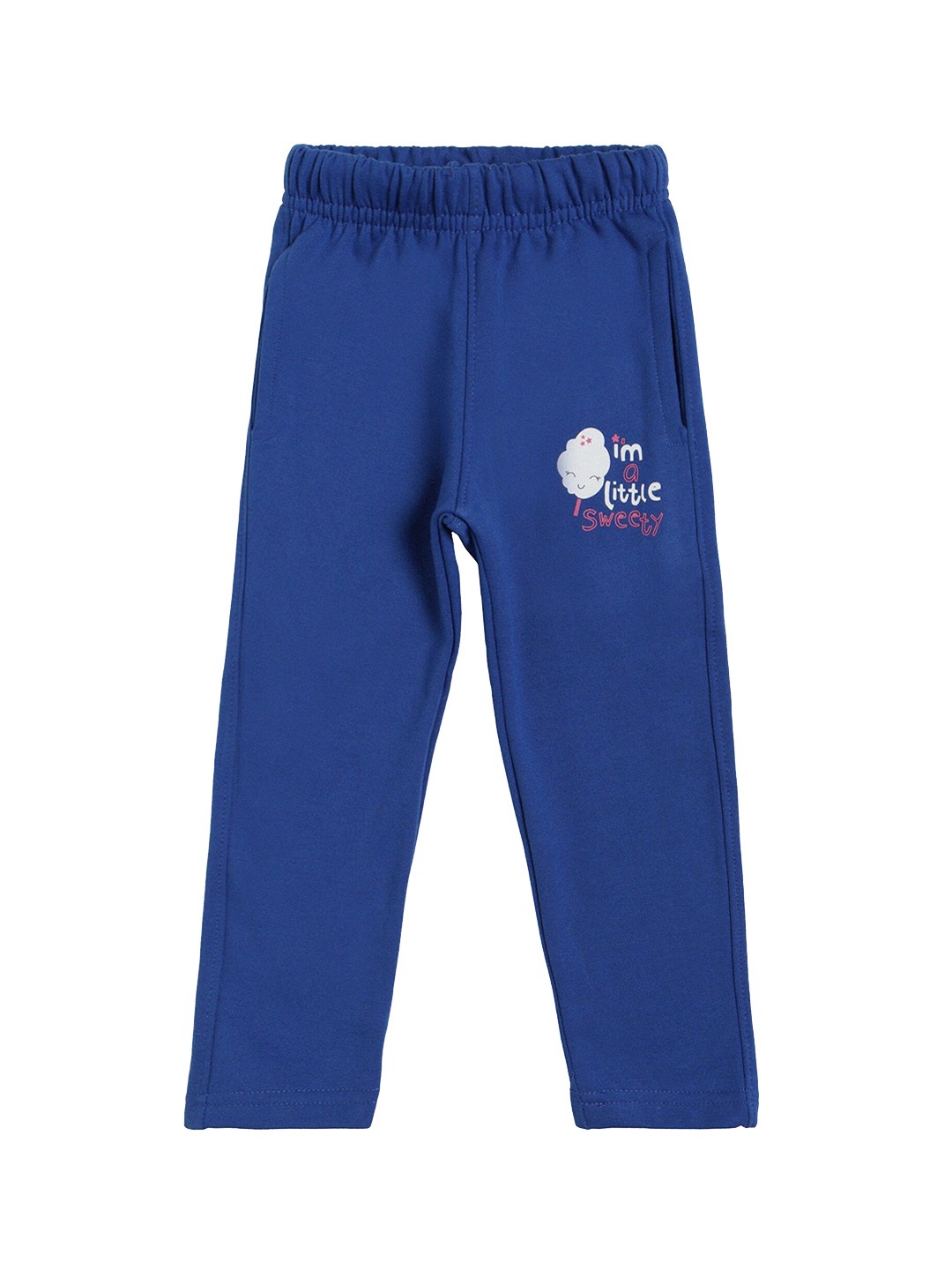 

DYCA Girls Blue Printed Regular-fit Cotton Track Pants