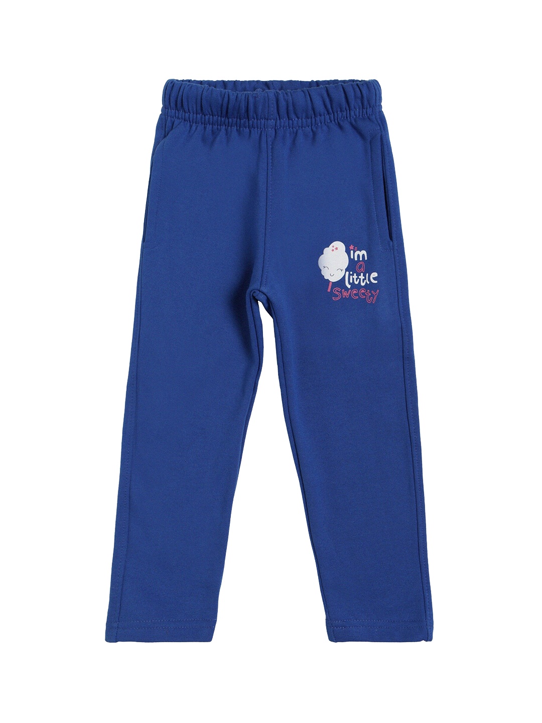 

DYCA Girls Blue Printed Cotton Track Pants