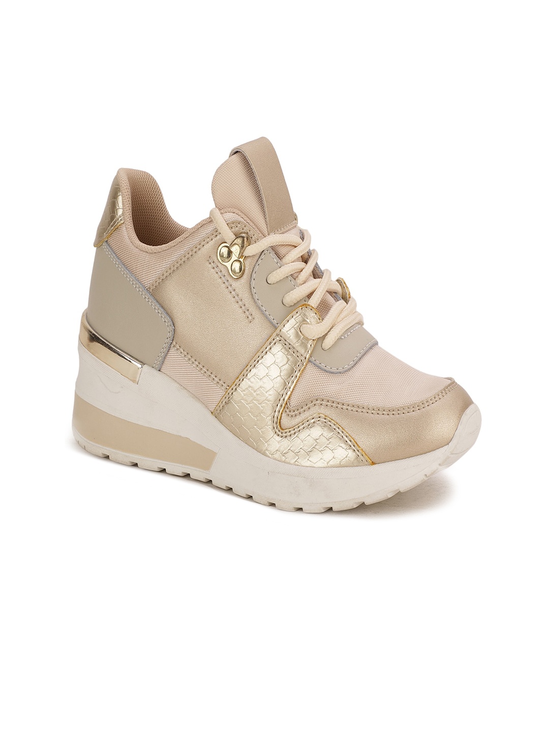 

Bata Women Beige PU Sneakers