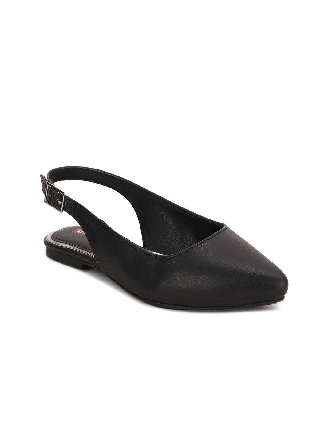 

Bata Women Black Mules with Buckles Flats