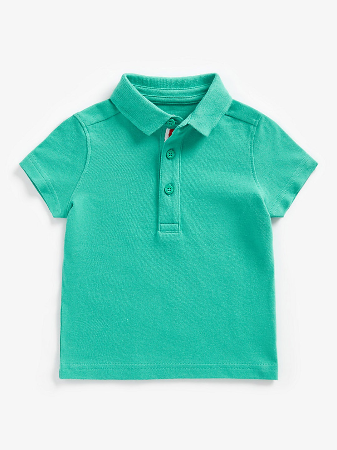 

mothercare Infant Boys Green Solid Polo Collar Pure Cotton T-shirt