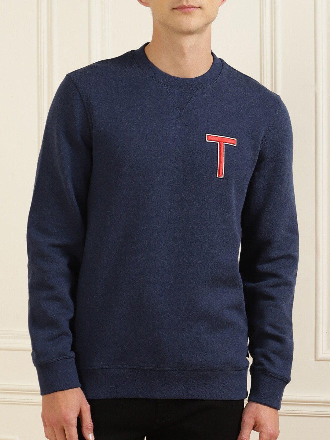 

Ted Baker Men Navy Blue Pure Cotton Sweatshirt