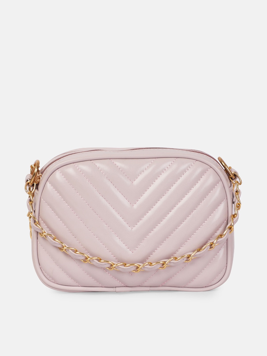

Bagsy Malone Pink PU Structured Sling Bag