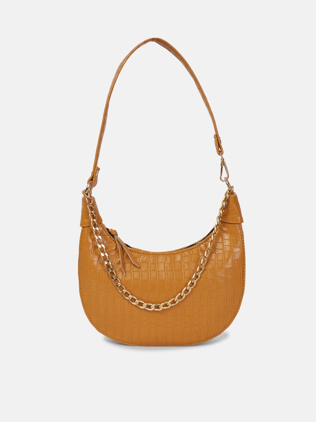 

Bagsy Malone Mustard Half Moon Shoulder Bag