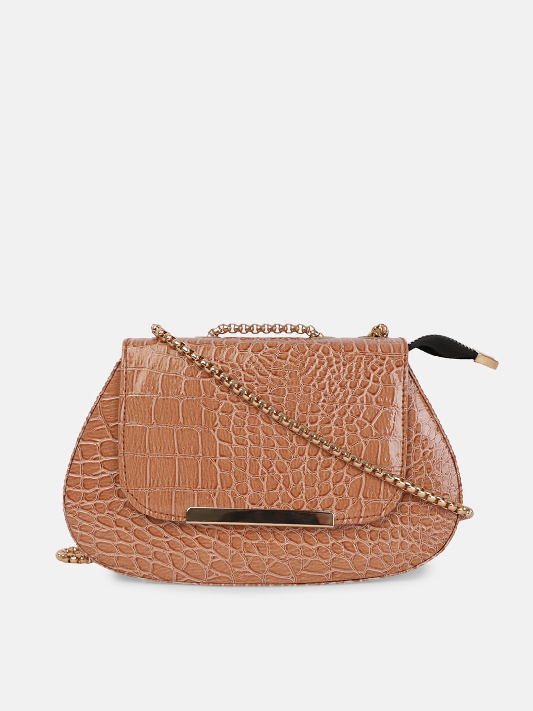 

Bagsy Malone Beige Animal Printed PU Sling Bag