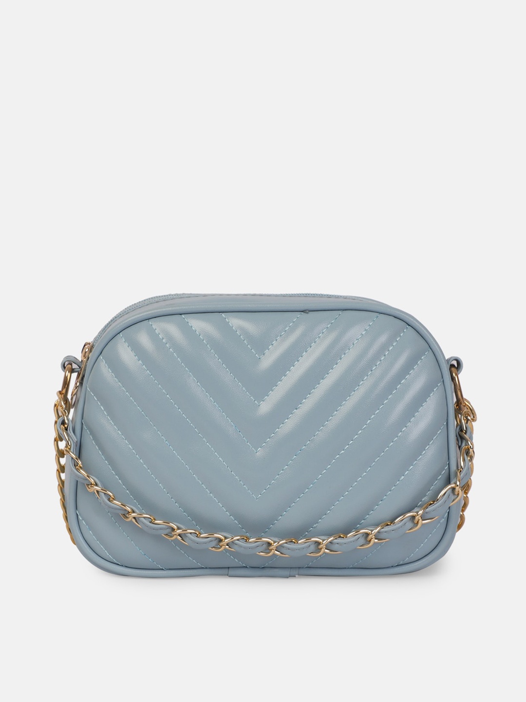 

Bagsy Malone Blue Textured PU Swagger Sling Bag