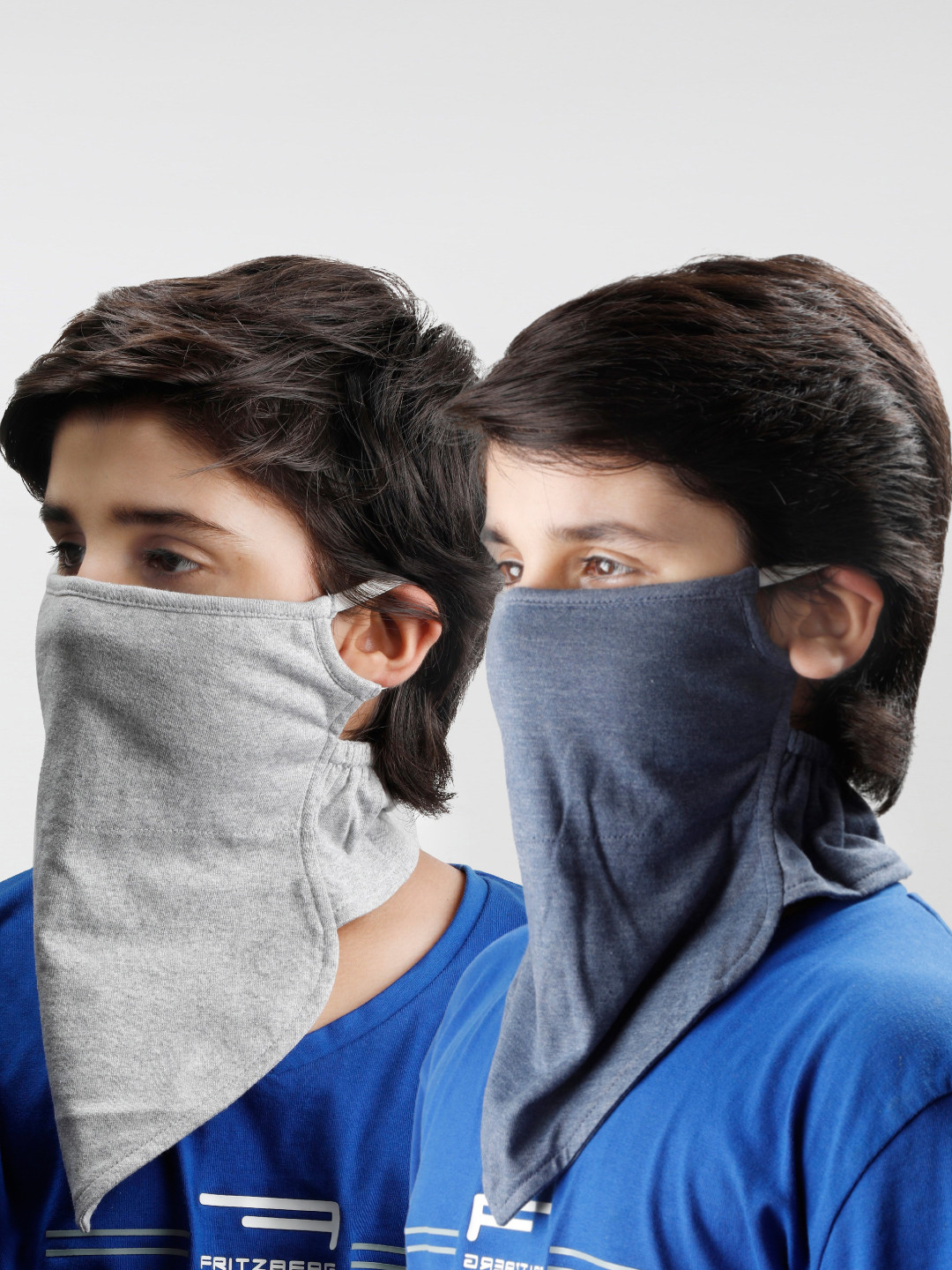 

Dream of Glory Inc Kids Pack of 2 Pure Cotton Reusable Anti-Pollution Cloth Masks, Blue