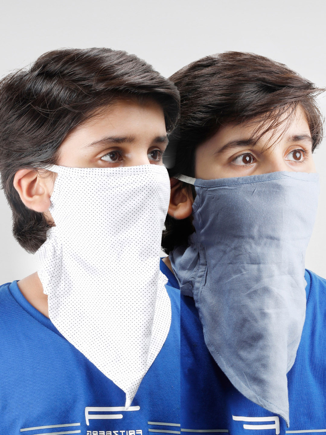 

Dream of Glory Inc Kids Pack of 2 Pure Cotton Reusable Anti-Pollution Cloth Masks, White