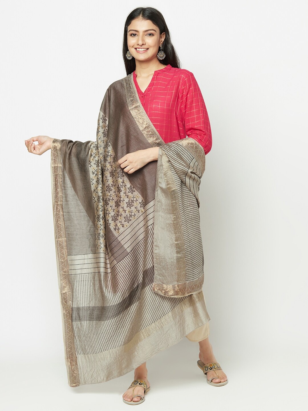 

Fabindia Women Beige Dupatta