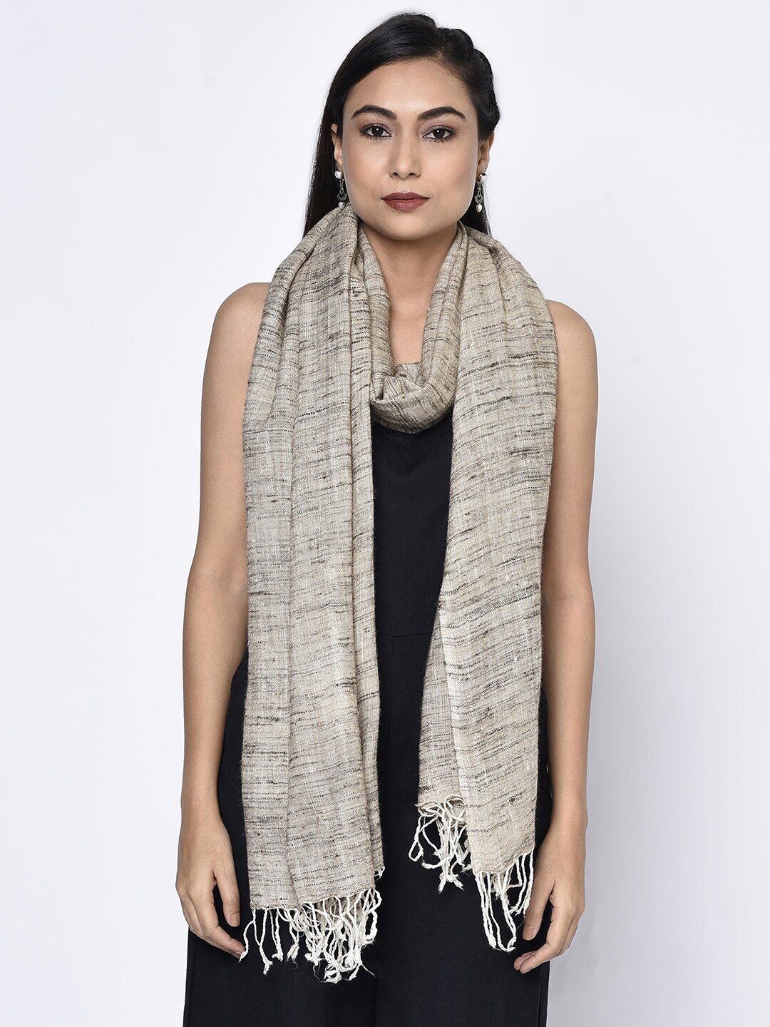 

Fabindia Women Beige Silk Stole