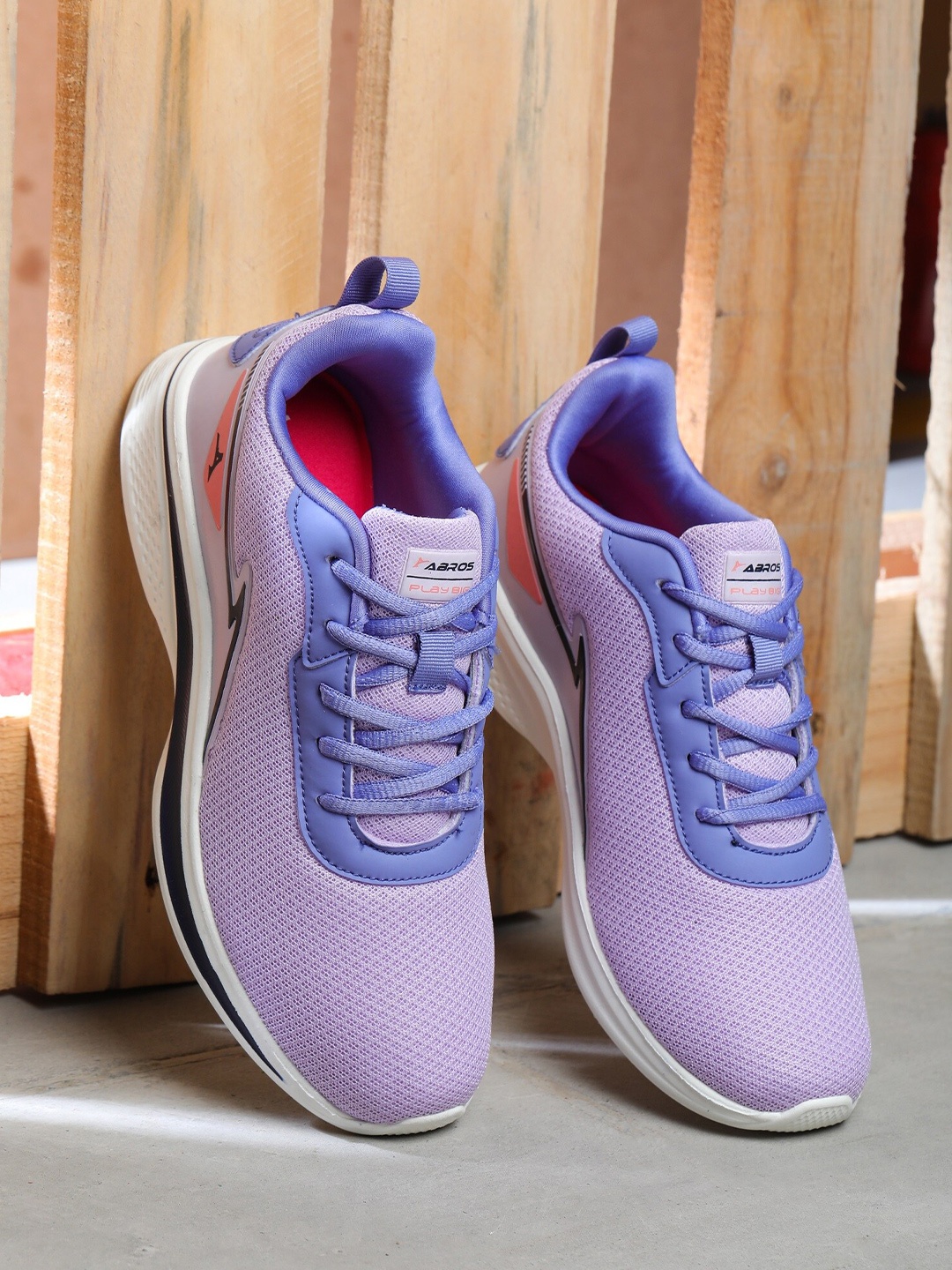 

ABROS Women Lavender Mesh Running Shoes