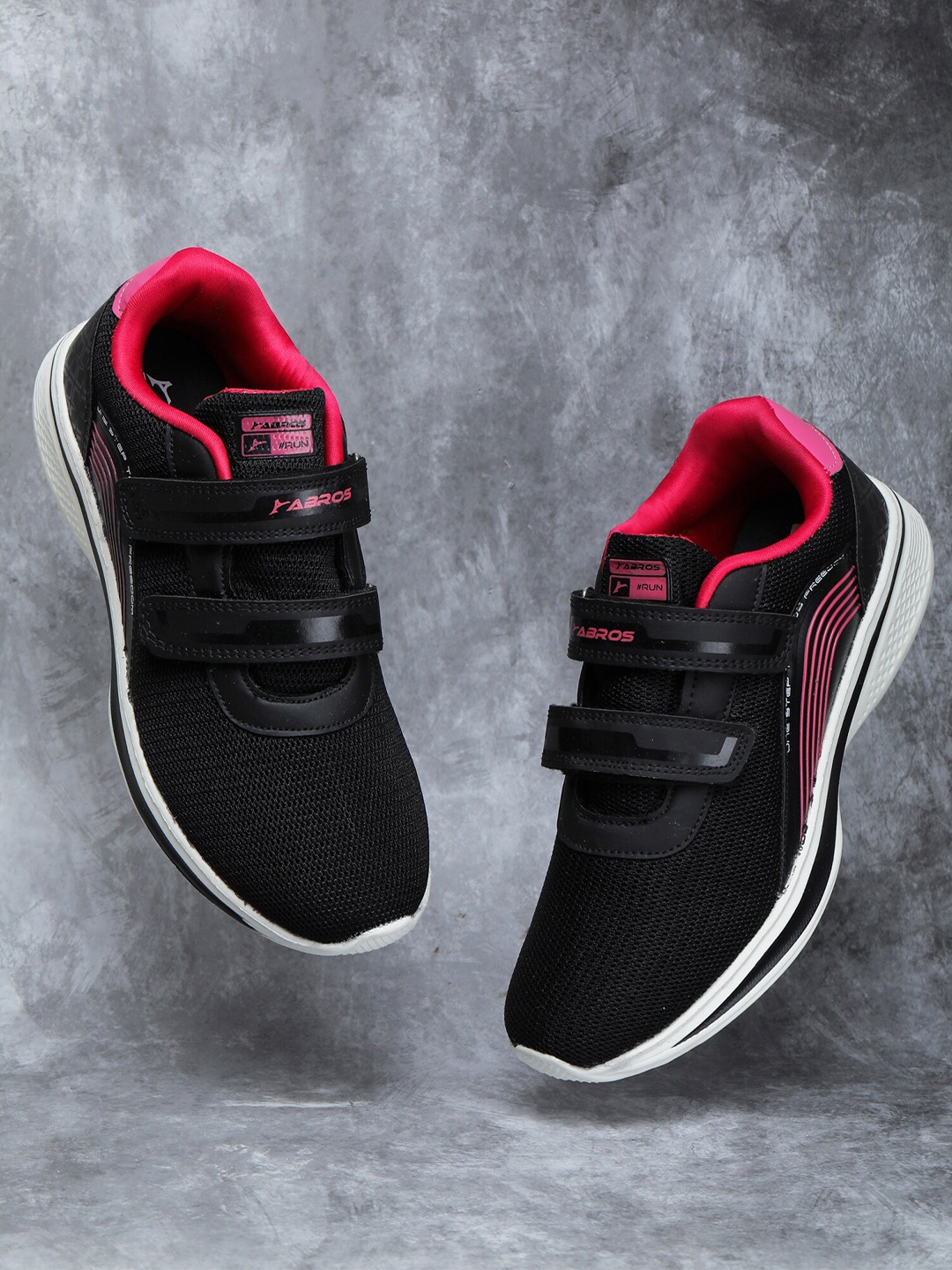 

ABROS Women Black Textured Sneakers