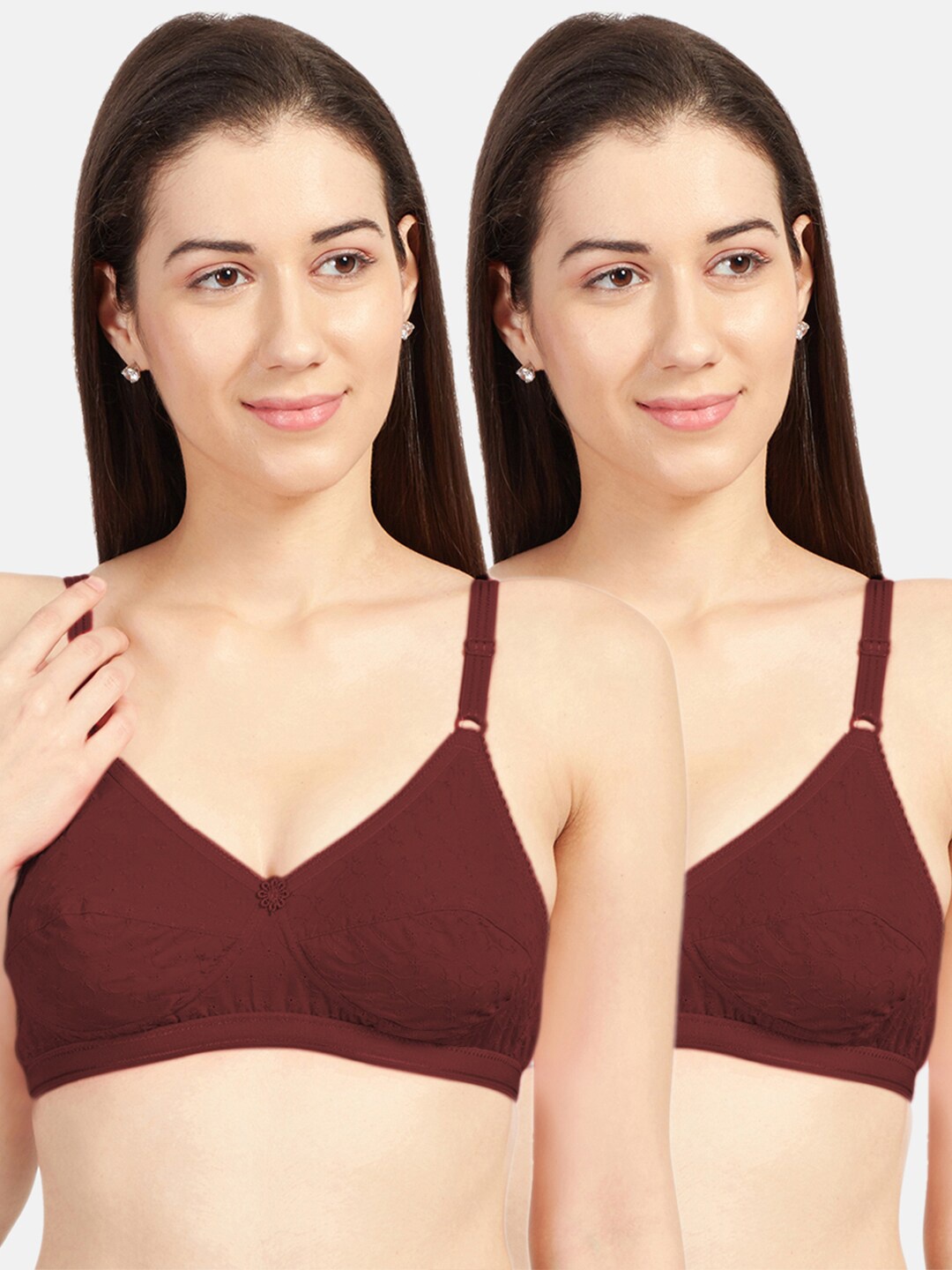 

Sonari Women Set of 2 Maroon Bra