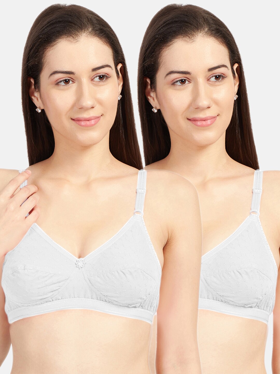 

Sonari White Pack Of 2 Non Padded Bra