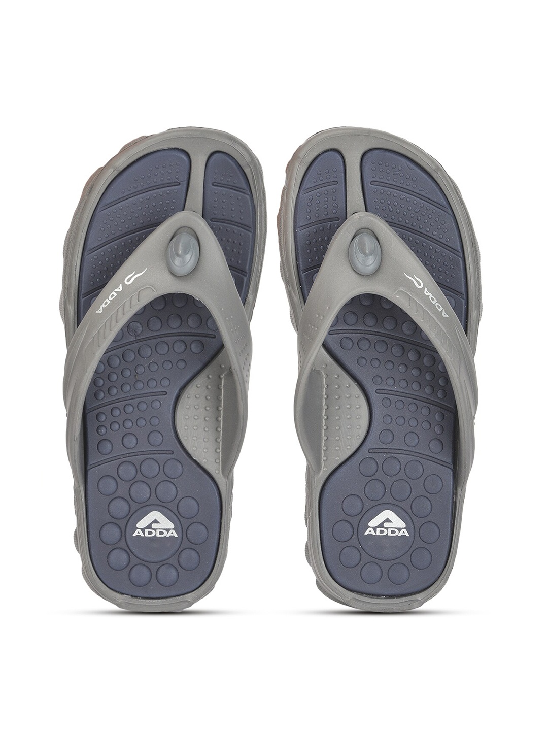 

Adda Men Grey Rubber Thong Flip-Flops