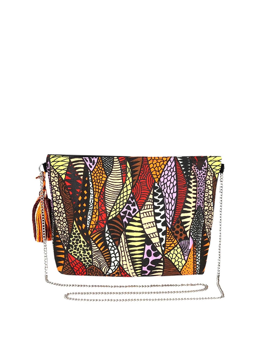 

REZZY Black & Red Printed Purse Clutch