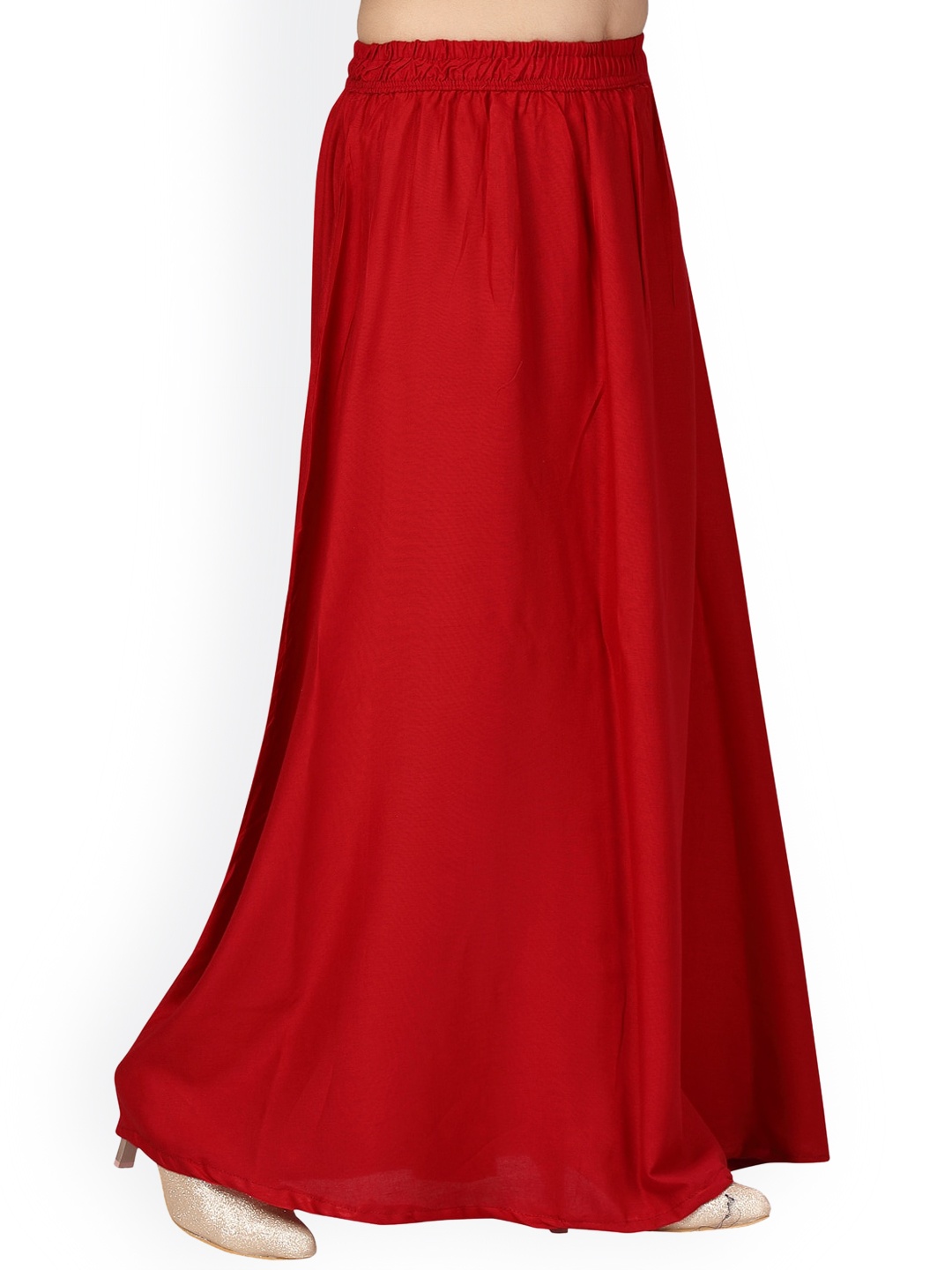 

Aarika Girls Maroon Solid Pure Cotton Maxi Skirt