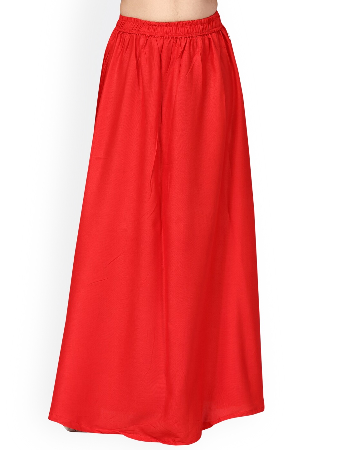 

Aarika Girls Red Solid Pure Cotton Maxi Skirt