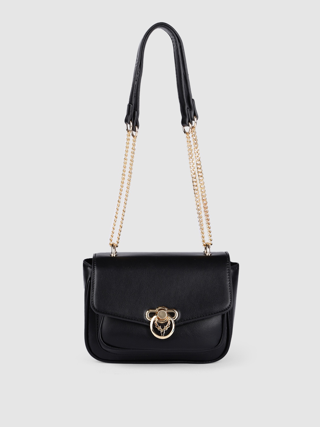

Allen Solly Black PU Structured Sling Bag