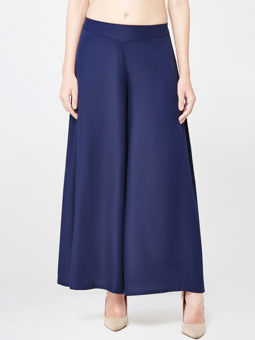 

AND Navy Blue Palazzos