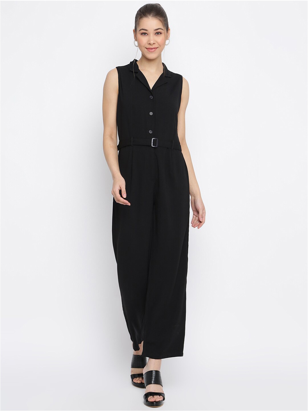 

Mayra Black Basic Jumpsuit