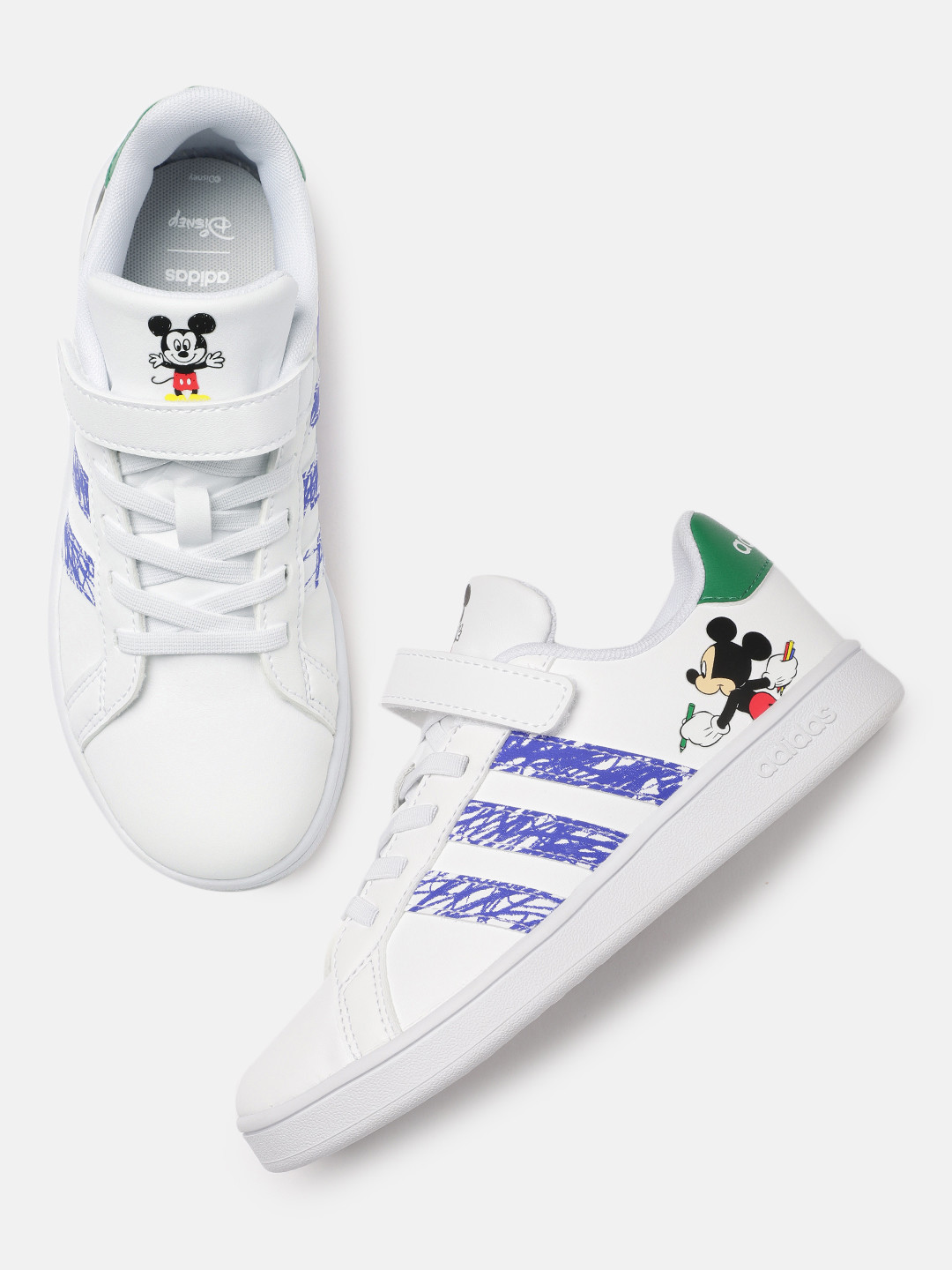 

ADIDAS Kids White Disney Mickey Mouse Printed Sneakers