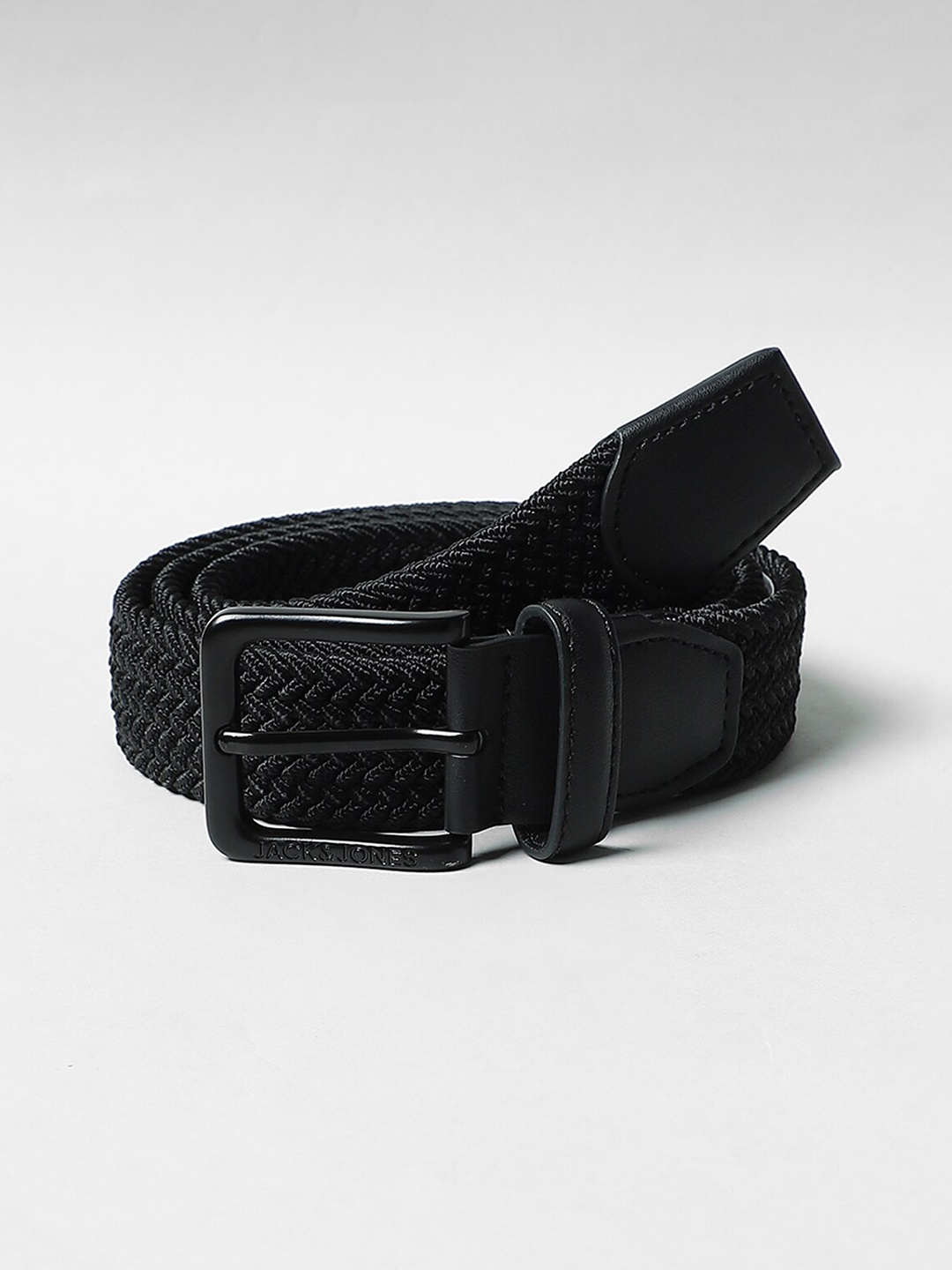 

Jack & Jones Men Black Braided Wide Belt