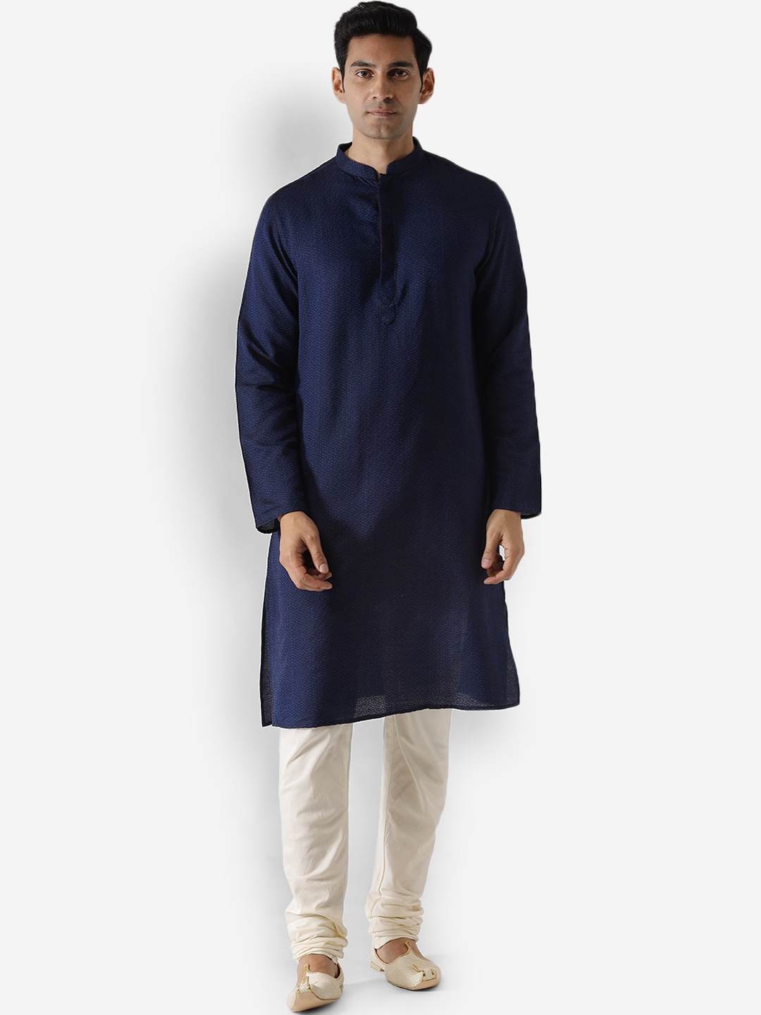 

KISAH Men Violet Cotton Straight Kurta