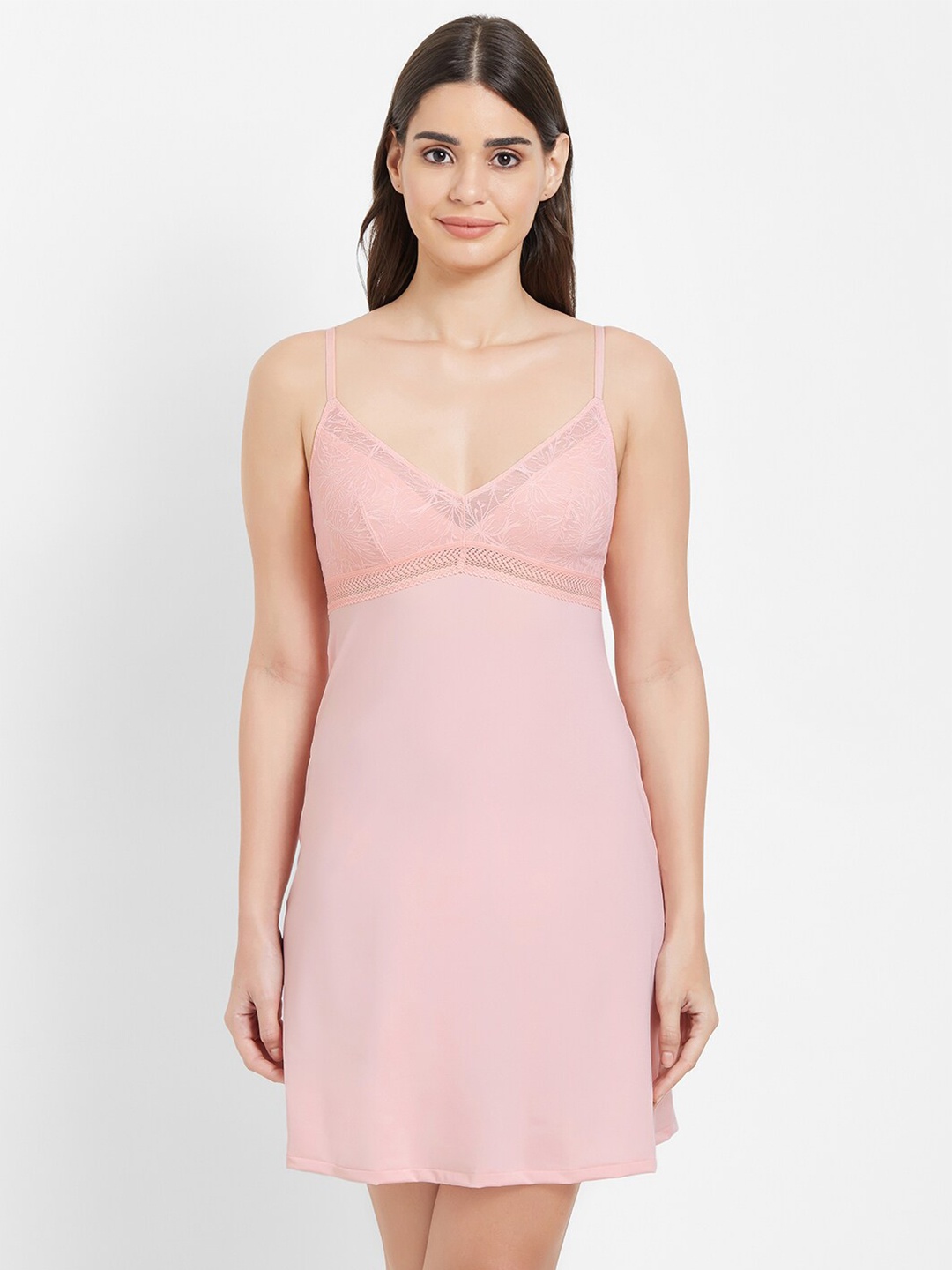 

Wacoal Pink Self Design Baby Doll