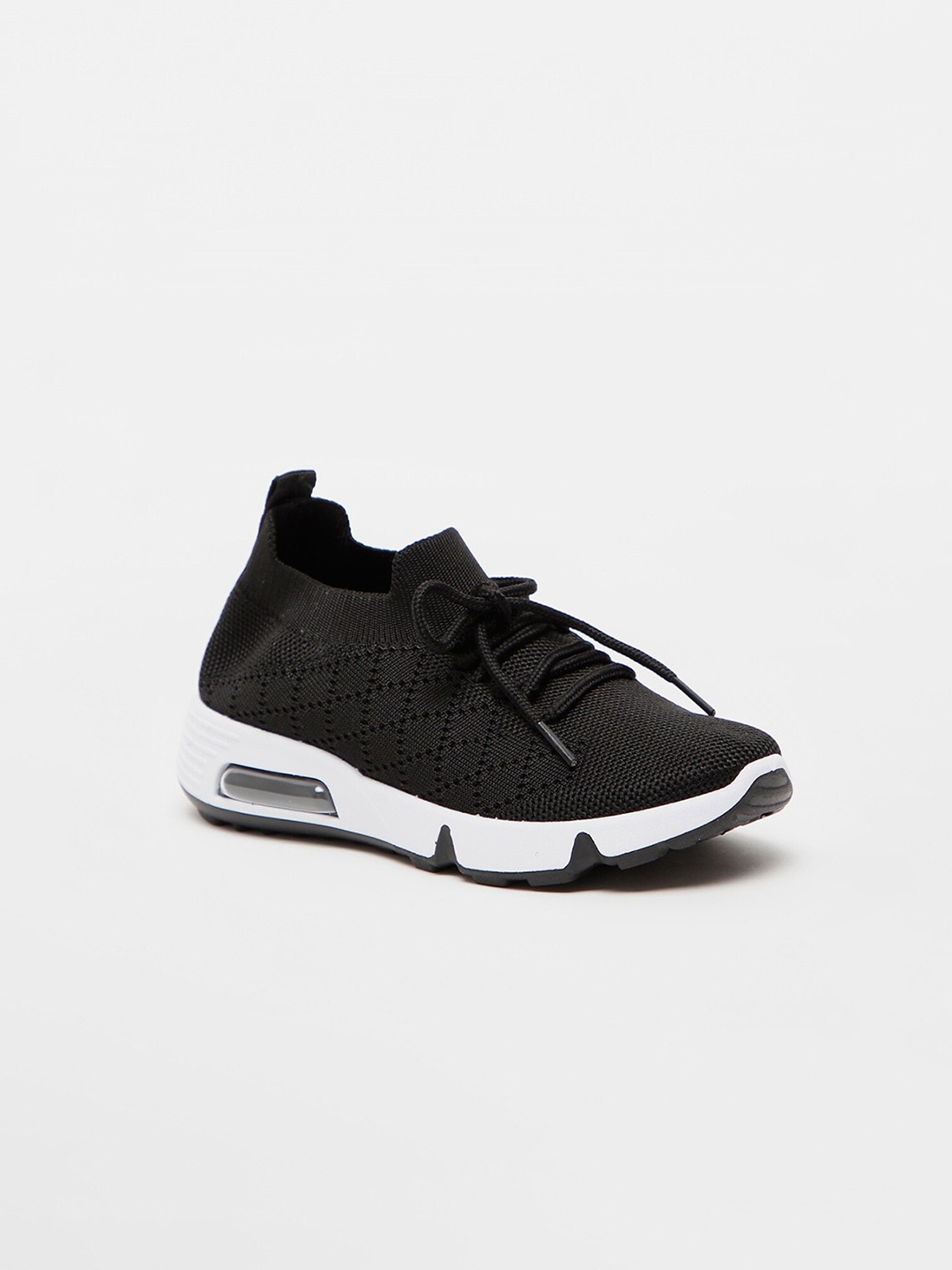 

shoexpress Girls Black Textile Walking Non-Marking Shoes