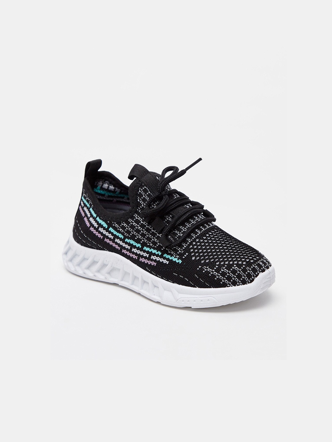 

shoexpress Girls Black Textile Walking Non-Marking Shoes