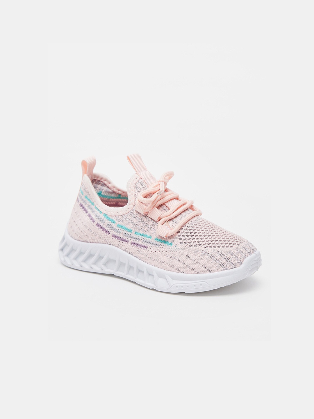 

shoexpress Girls Pink Textile Walking Non-Marking Shoes