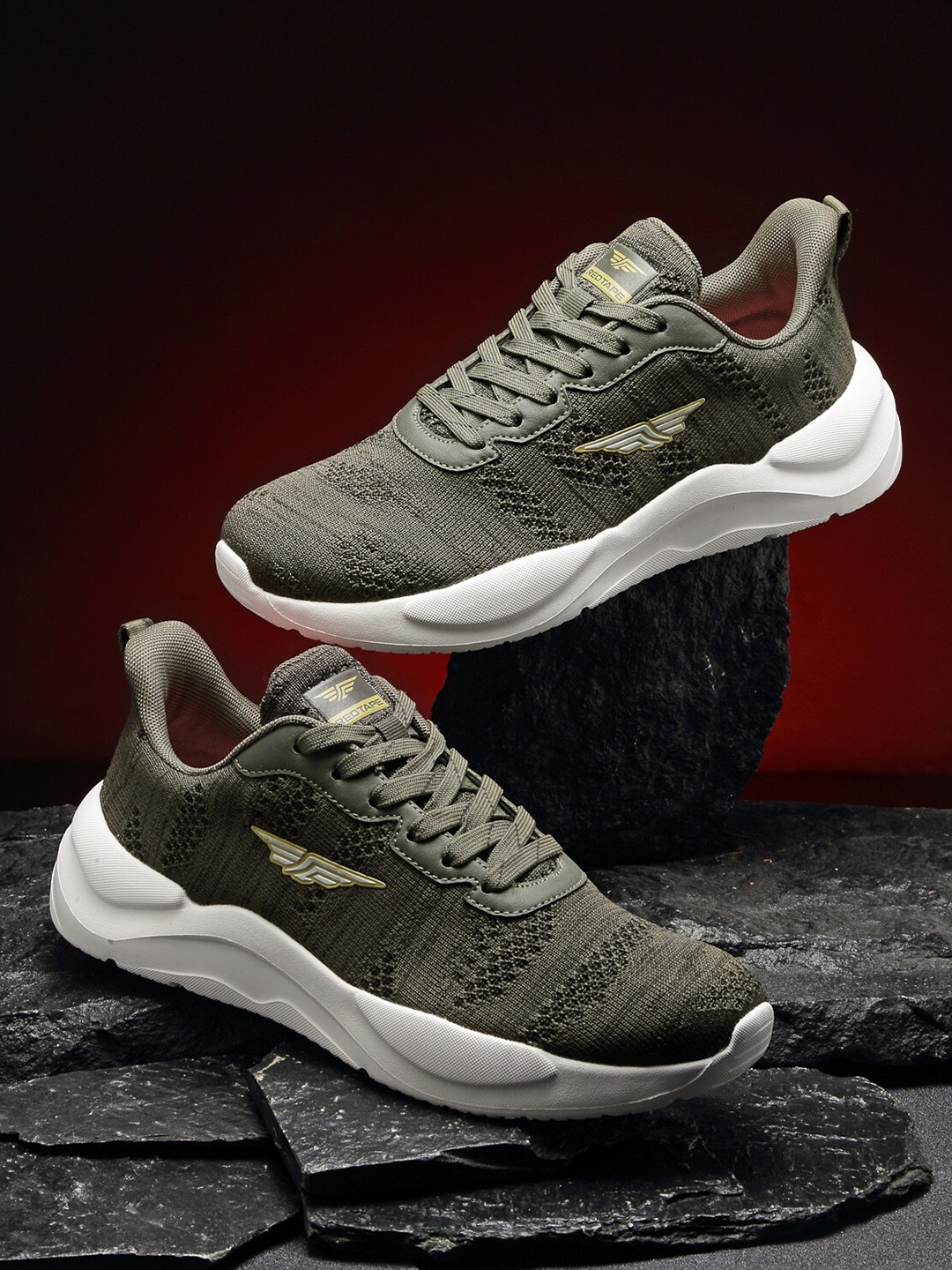 

Red Tape Men Olive Walking Shoes