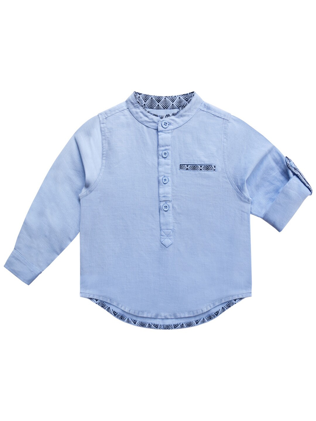 

milou Boys Blue Regular Fit Cotton Casual Shirt