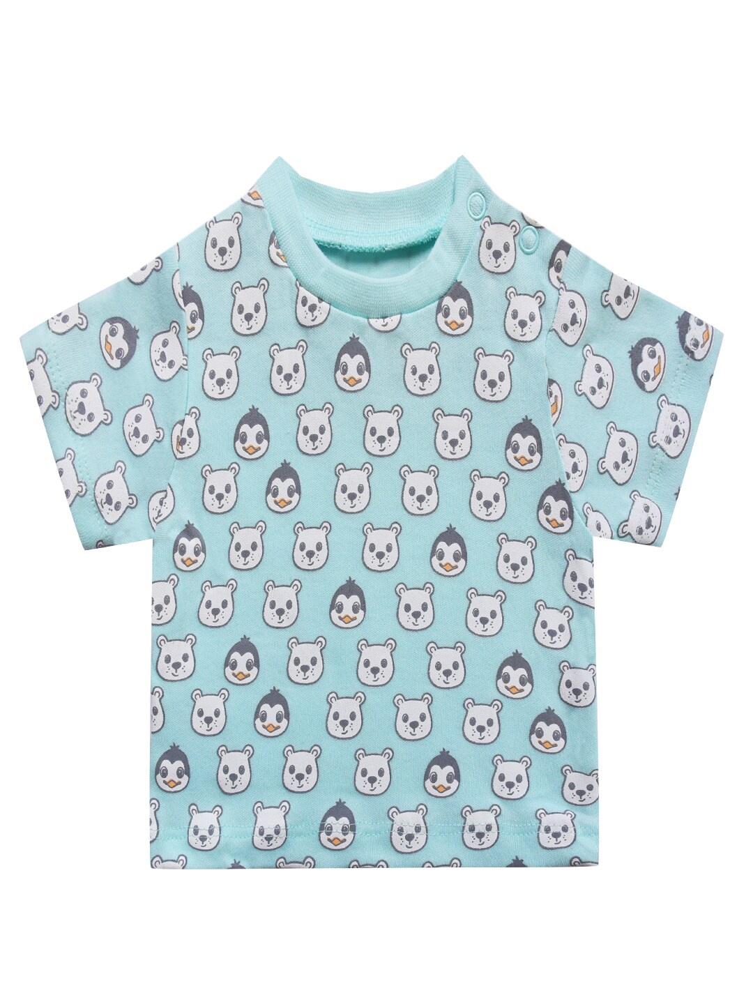 

milou Boys Sea Green Printed T-shirt