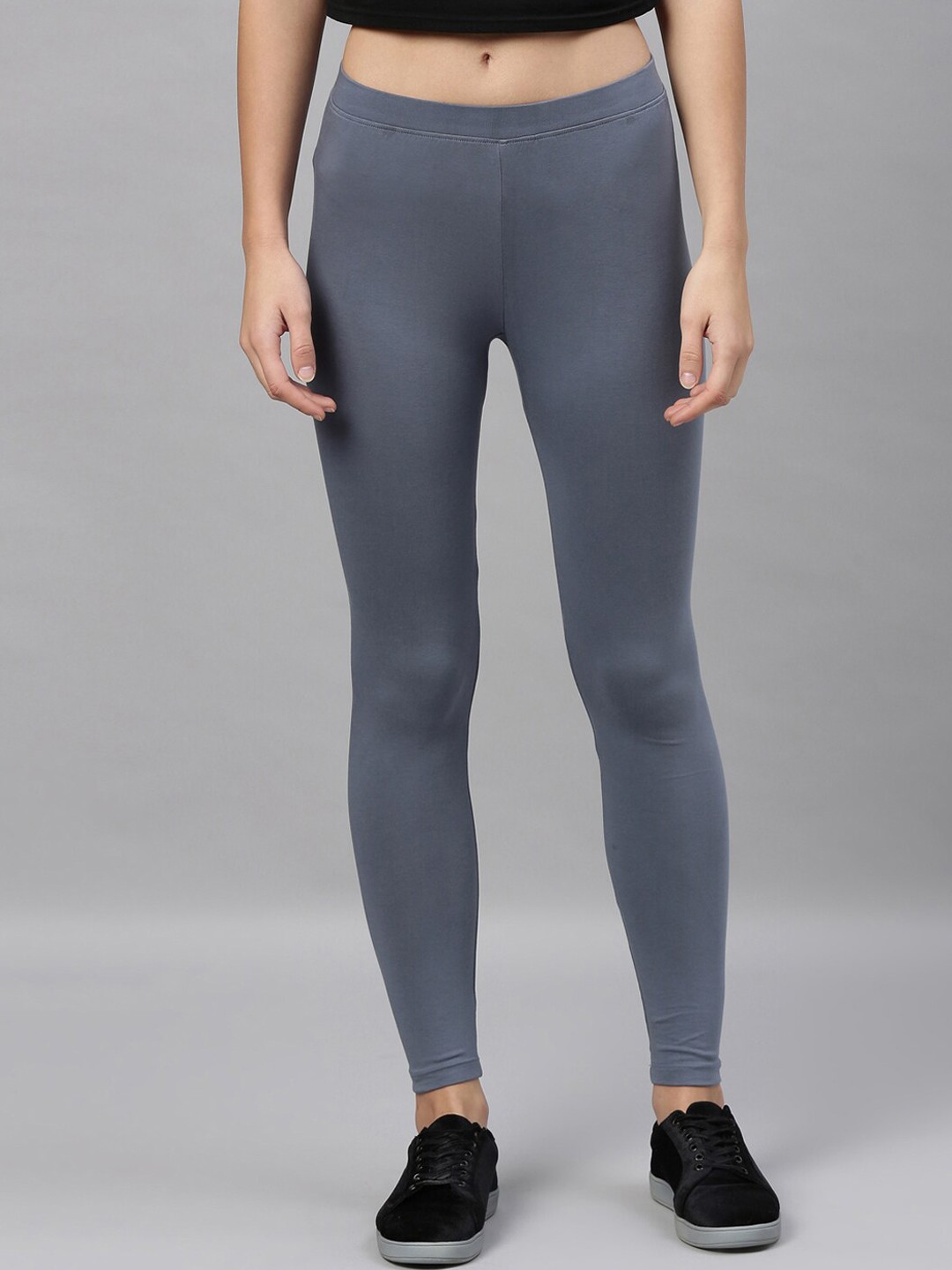 

Kryptic Women Grey Solid Ankle Length Leggings