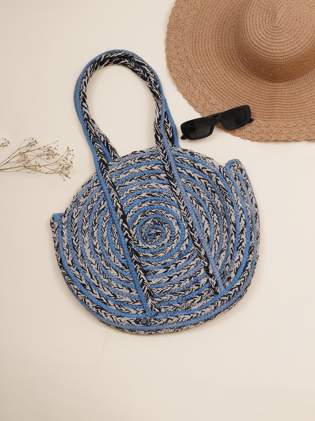 

FABBHUE Blue Shopper Shoulder Bag