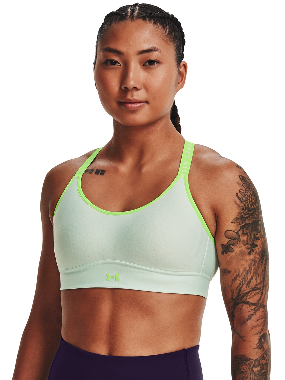 

UNDER ARMOUR Women Blue Infinity Mid Covered Crossback Sports Bra