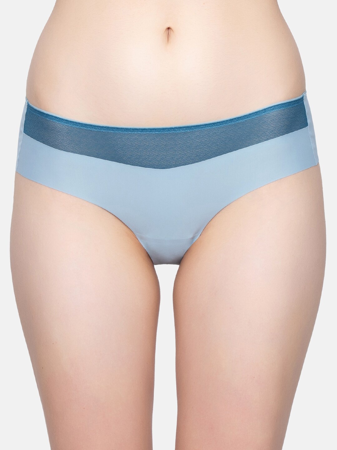 

Sloggi Women Blue Solid Mid-Rise Hipster Briefs